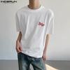 INCERUN Plus Size Men Short Sleeve Print Casual Loose T-shirts Tops