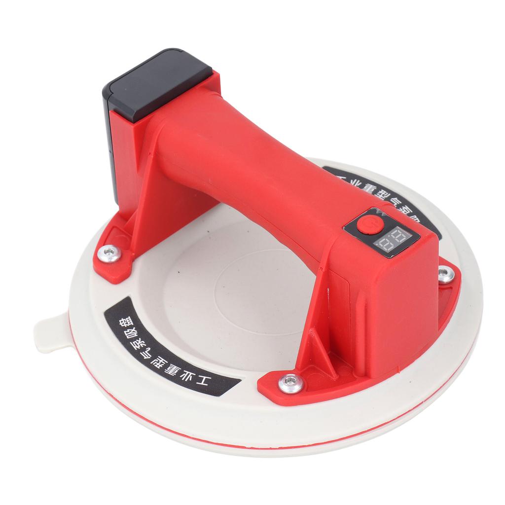 Electric Vacuum Suction Cup Lifter 8 Inch 600lbs Load Capacity Digital Display Glass Suction Cup