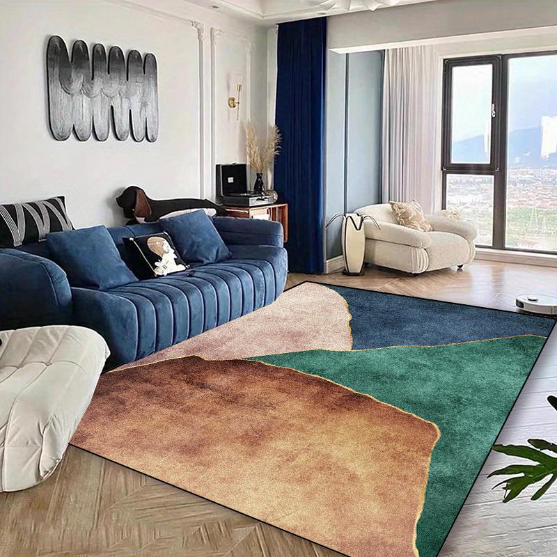 Modern Green Carpets for Living Room Decoration Geometry Rug Large Bedroom Lounge Rugs Non-slip Coffee Tables Mat Easy Clean