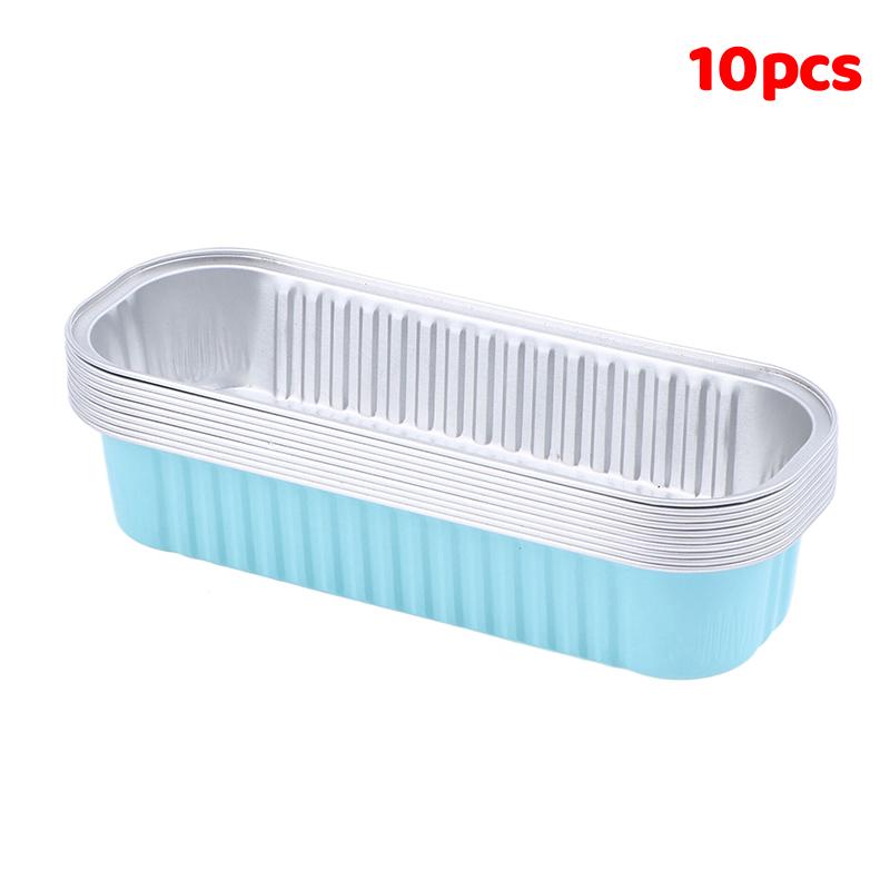 10Pcs Mini Loaf Pans Rectangle Aluminum Foil Baking Pan Mini Bread Container Heat-Resistant Cake Pans For Daily Holiday Baking