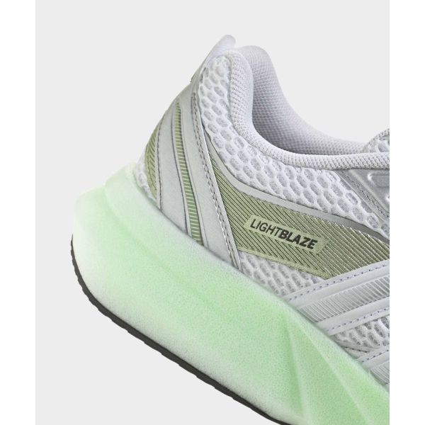 adidas Lightblaze Glow White Silver Metallic Women Sneakers Cloud-White Magic-Lime-Metallic JP6328