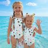Costume da bagno intero per bambina Estate Bambini Costume da bagno casual Costume da bagno per neonati Bambini Costume da bagno con stampa floreale e di frutta
