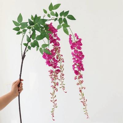 Fleur Artificielle Longue Branche Réaliste 180cm 3 Branches Guirlande Glycine Suspendue Décor Fleurs de Glycine Décor d'Événement