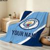 Vlastní deka Manchester City, Vysoká kvalita, Pohodlná pro všechna roční období, Domácí dekorace, Teplo a pohodlí