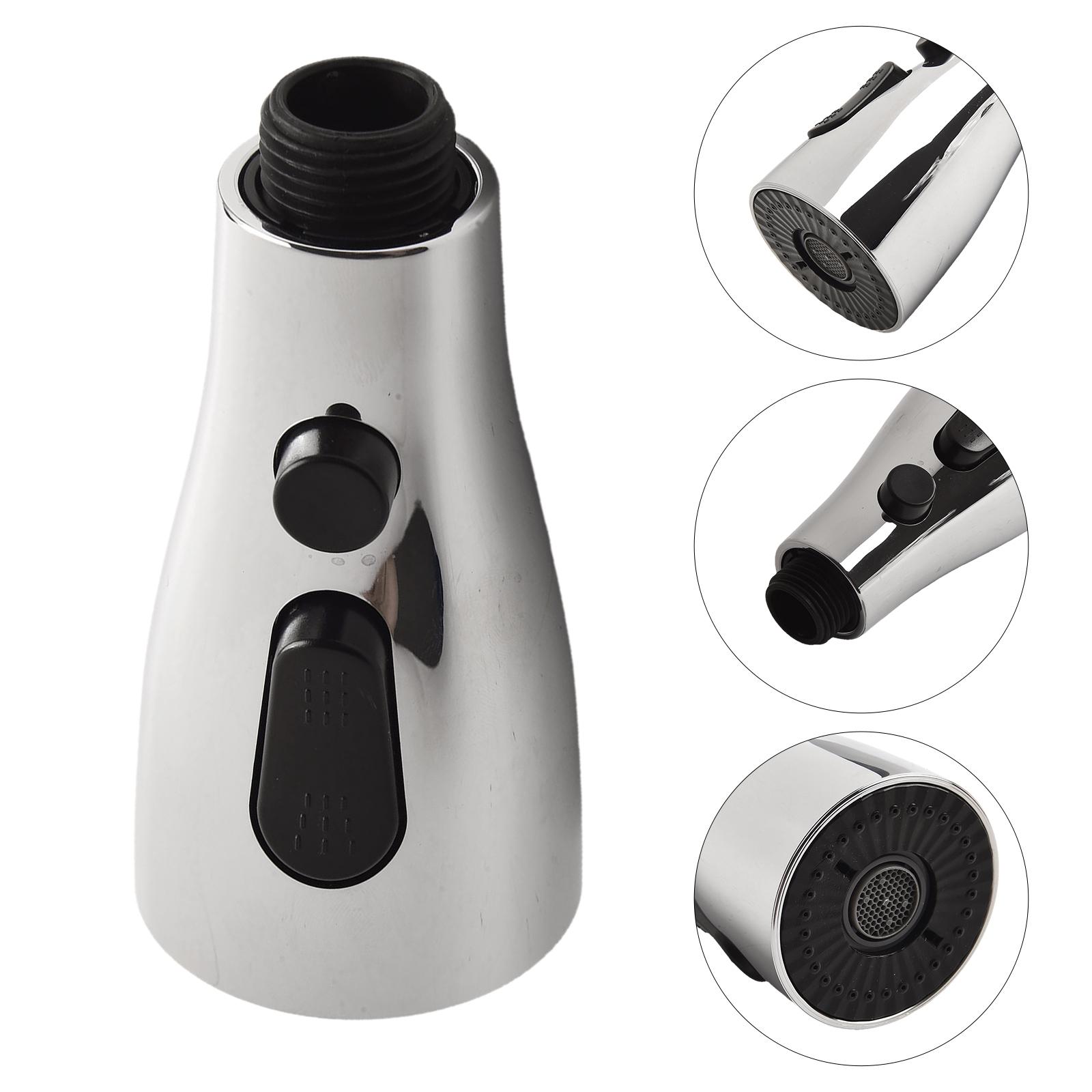 3-режимный смеситель-распылитель, черный, ABS, соединение 1/2 серебряный