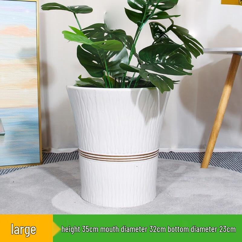 

Керамический горшок цвета оленя с платиновой отделкой, с низкой талией