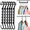 Foldable Magic Hanger Multi-function Five-hole Connection Hook ABS Plastic Rotary Storage Hanger Coat Hanger Hangers