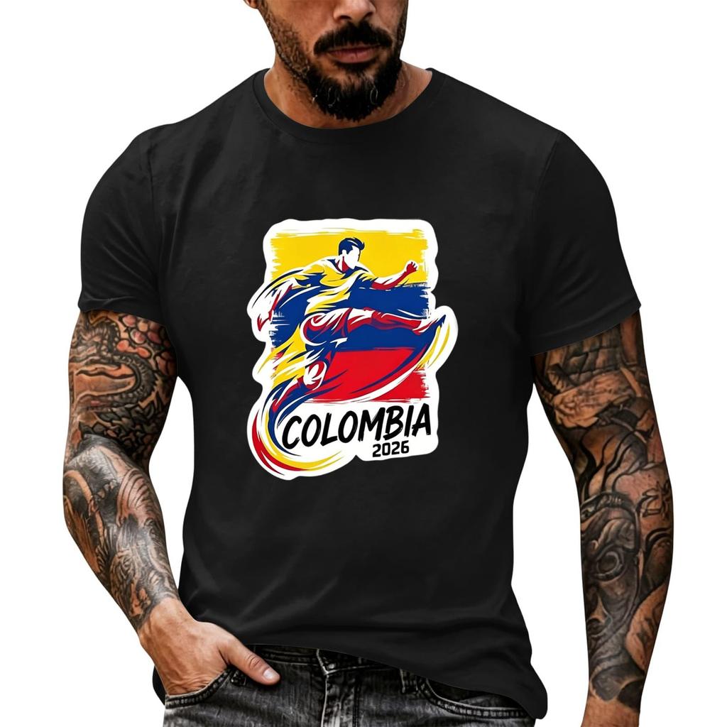Men's Short Sleeve Graphic T Shirt Casual Crew Neck Cotton Tee Lightweight Comfortable Fit for Everyday Wear