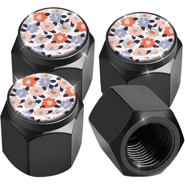 Tire Valve Stem Caps 4 Pack, Car Wheel Stem Caps,Aluminum Air Valve Covers Universal Fit for Cars, SUVs,Trucks, Bikes, and Motorcycles(Vintage n