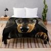 Dachshund Dog Blanket Fleece Spring/Autumn Wiener Sausage Dog Lightweight Throw Blankets for Sofa Car Bed King Queen Size