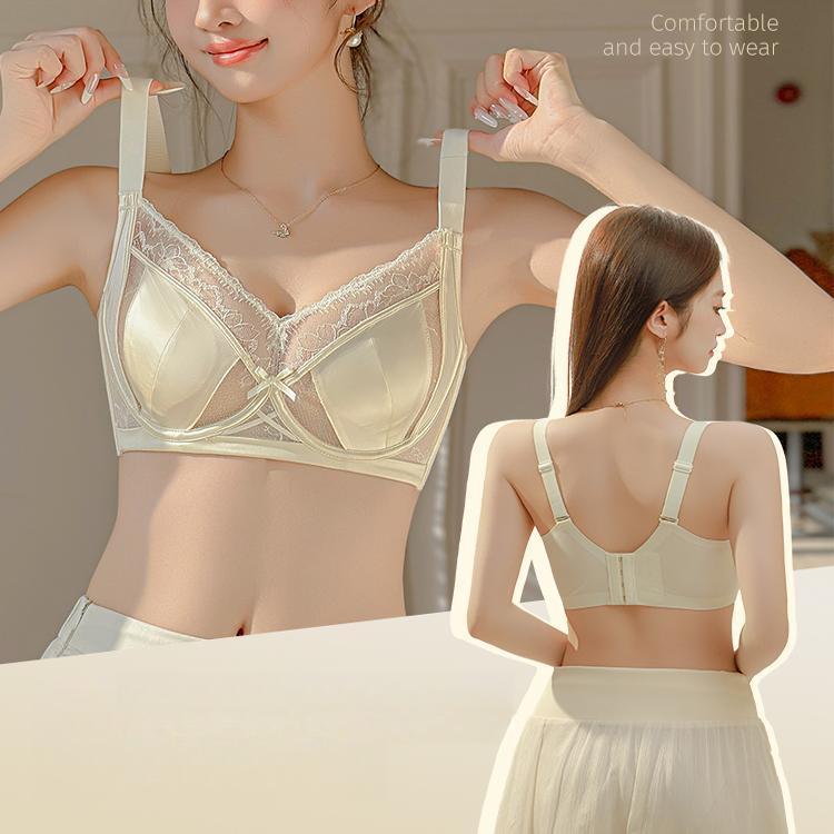 Lingerie Women's Full-cup Thin Bra Adjustable Anti-sagging and Breast Retraction Large-sized Bra Push Up Bra
