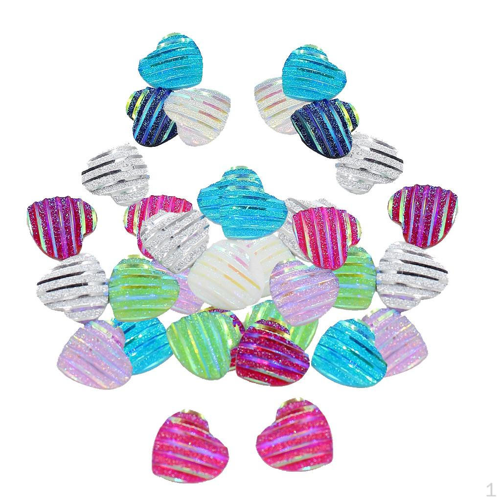 

50 шт AB переливающийся кабошон в форме сердца DIY ювелирное украшение Multi-Color AB