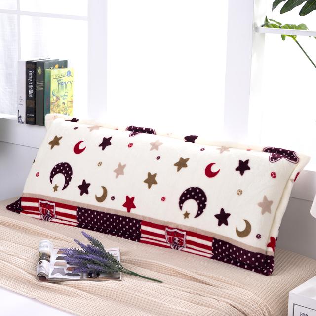Flannel Double Pillowcase Winter Warm Coral Fleece Long Pillow Case
