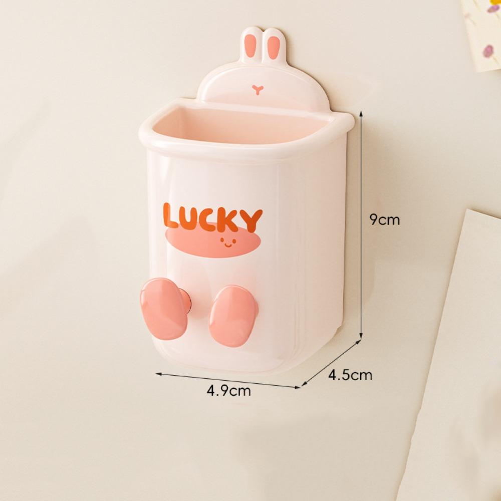 

Wall Mounted Toothpaste Storage Rack Cartoon Electric Toothbrush Stand Rack Bathroom Organizer