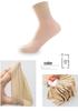 Langsha Women's Mid-Calf Ultra-Thin Black Silk Stockings - Transparent, Core-Spun Short Socks for Summer