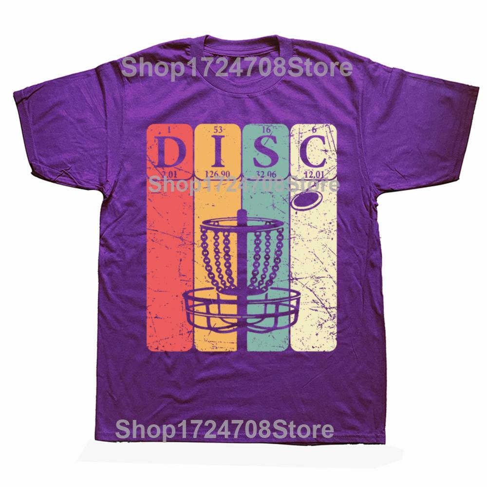 

Disc Golf Periodic Table Player Vintage T Shirts Summer Graphic Cotton Streetwear Short Sleeve Birthday Gifts Tshirt Men 4XL