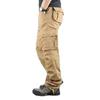 Men's Trendy Loose-Fit Outdoor Work Pants, Multi-Pocket, Plus Size, Straight-Leg, Wear-Resistant, Washable Casual Wear