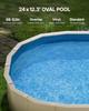 VEVOR Oval Pool Liner, 24 x 12.3 ft, Swimming Pool Liner, Standard Gauge, Durable Vinyl Pool Liner, Overlap Style