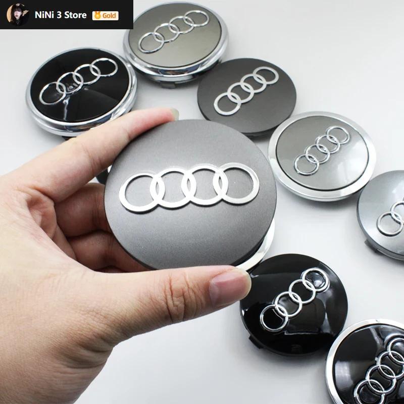 61mm for Audi A3 A4 A5 A6 A7 A8 S4 S6 Q5 Q7 Covers Badge Accessories Wheel Cap Label 4pcs Wheel Center Cap Emblem Hub