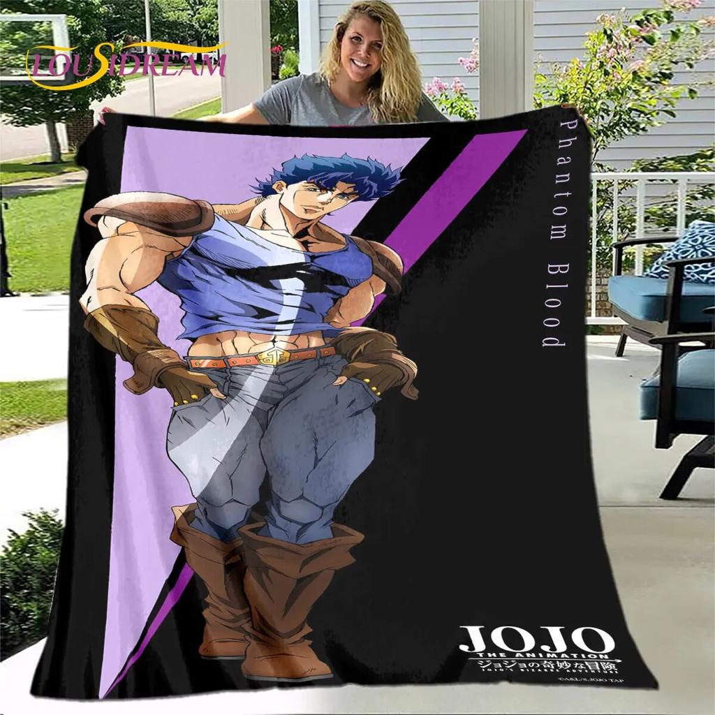 Jojo's Bizarre Adventure Anime Soft Plush Blanket,Flannel Blanket Throw Blanket for Living Room Bedroom Bed Sofa Picnic Cover
