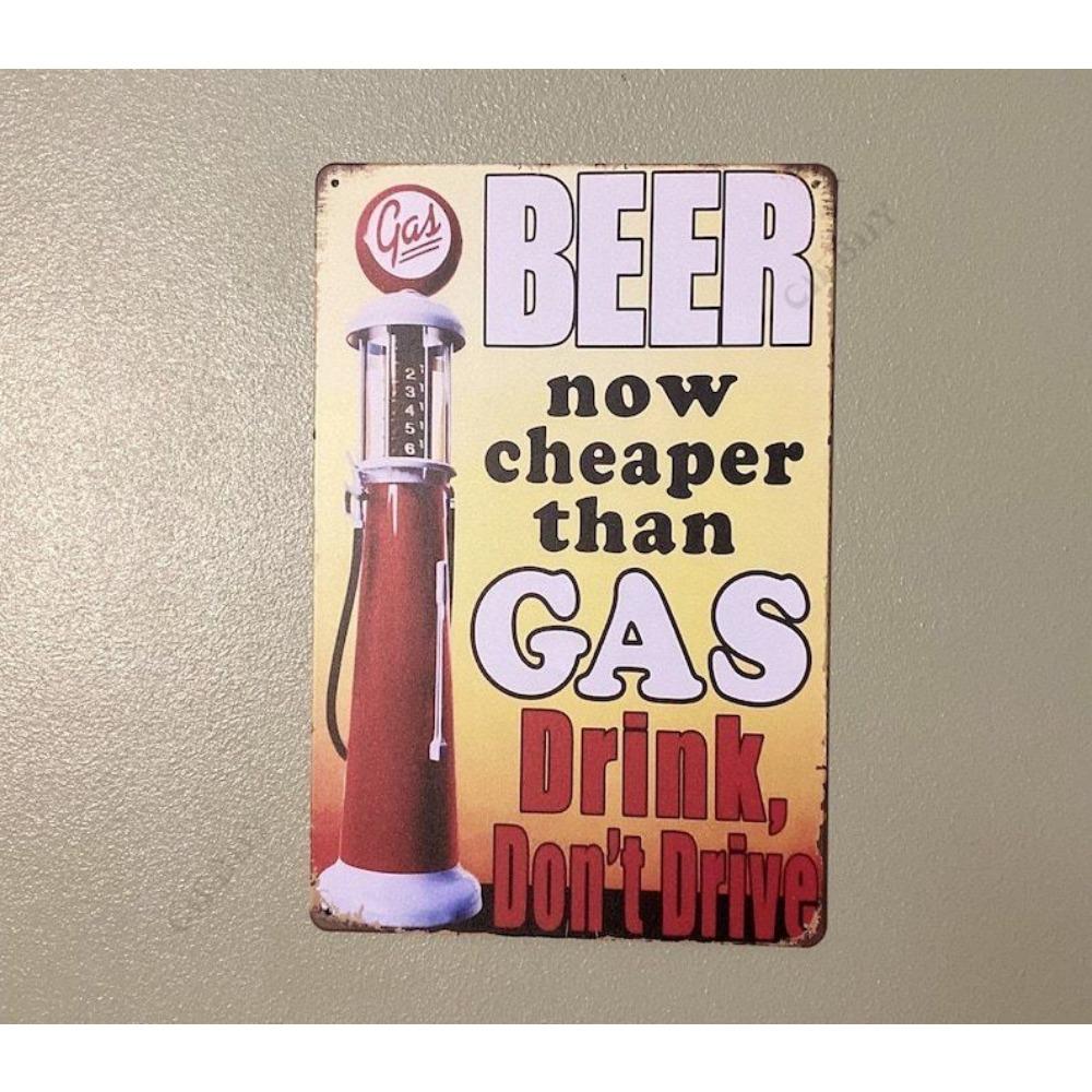 Beer poster on the wall, metal plaque 20x30cm