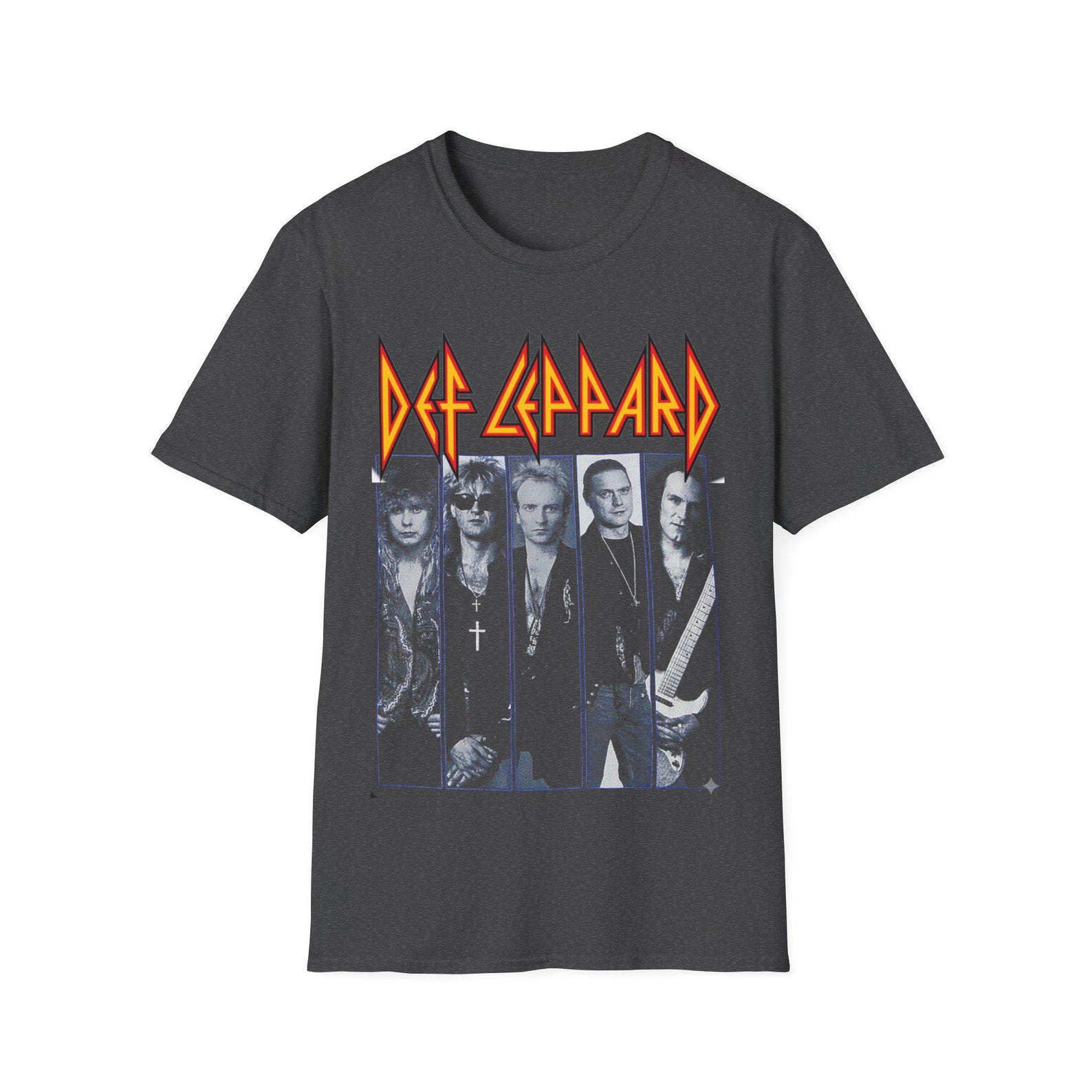 Def Leppard Vintage Shirt, Metal Rock Band Tee, Distressed Graphic T shirt,90s Y2K Def Leppard fansgift Merch,Alternative Rock Clothing S