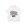 Cute Sloth Mode On Oversized T Shirt Black Cartoon Sloth And Text Design For Casual Wear And Lazy Days