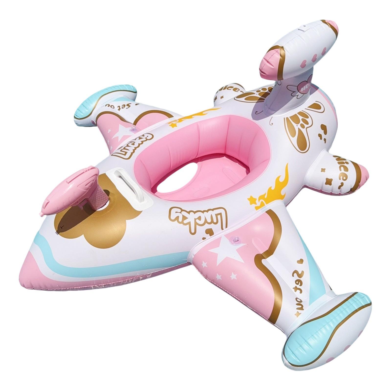 

Детский надувной круг для плавания с сиденьем в виде корабля One Size розовый