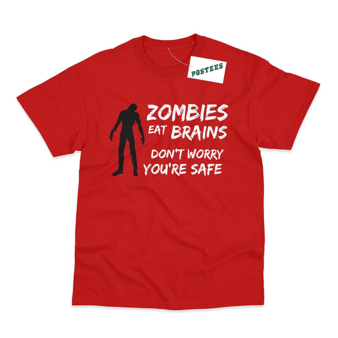 

Zombies Eat Brains Don t Worry You re Safe Printed T-Shirt 4XL