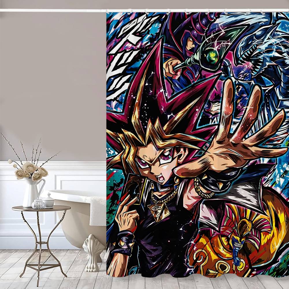 Amine Yu Gi Oh Retro Duschvorhang Sommer Strand Badezimmer Dekorativer Duschvorhang, Wasserdicht