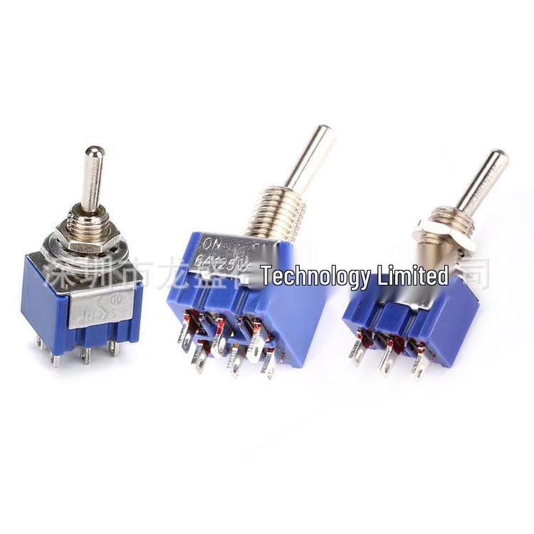 Rocker Switch MTS-102/103/202/203: Single/Double Pole, 3/6 Pins, 2/3 Positions