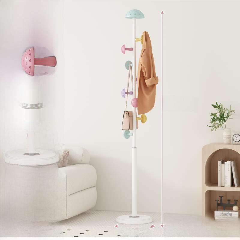 Creative Floor-Mounted Luxury Renting Living Room Mushroom Shaped Clothes Hanger Multi-Purpose Durable Wooden Hanger