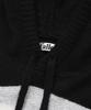 FALLETT Striped Sheer Knit Hoodie Black