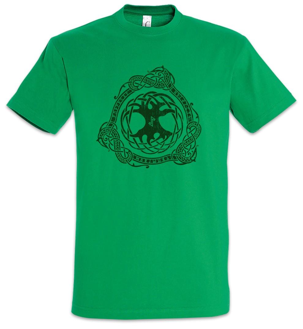 

Yggdrasil Norse Dragon Runes Mens T-Shirt Mens Womens Tees Top Vikings Tree Of Life Celtic Irminsul L