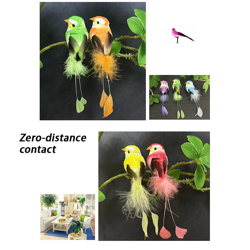 Cute Artificial Birds Fake Foam Animal Simulation Feather Birds Models Tit DIY Craft Home Garden Ornament Decoration