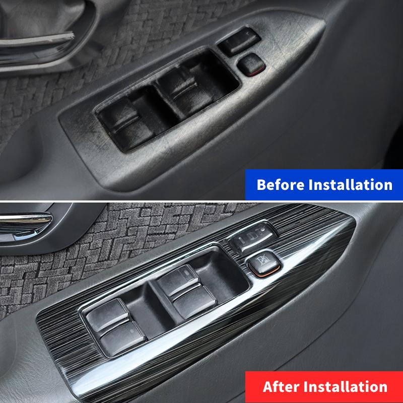 For 2003-2009 Toyota Land Cruiser Prado 120 Modified Glass Control Button Panel Lc120 Door Handle Anti-Scratch FJ120 Accessories