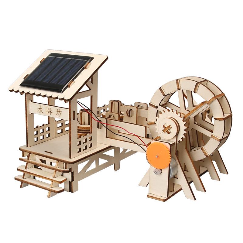 

Solar-Powered Rice Mill & Water Wheel DIY Science Kit for Kids - STEAM Educational Toy