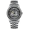 LOUIE JUELEN 43MM Men's Fully Automatic Mechanical Watch Stainless Steel Wristwatch Luxury Skeleton Luminous Montre Uhr 3BAR Waterproof Watch
