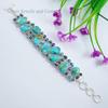 Natural Turquoise Bracelet, Handmade Cluster Bracelet, 925 Sterling Silver Bracelet, Multi Stone Purple Turquoise Bracelet, Wedding Bracelet