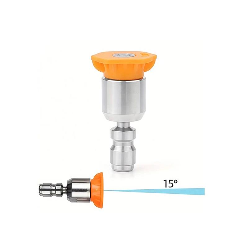 Idropulitrice ad Alta Pressione Ugelli Turbo Connessione Rapida 1/4'' Punta Girevole a Getto Spruzzatore per Pulizia Auto Patio - Pulizia Efficiente