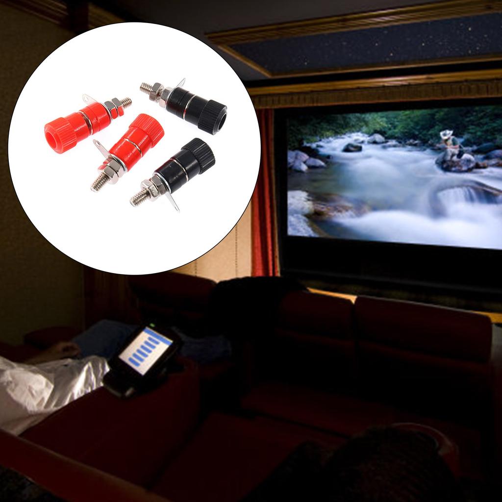 50Pcs 4mm Banana Plugs Socket Connector Amplifier Speaker Binding Posts Terminal Electrical Connector Terminal Enduring