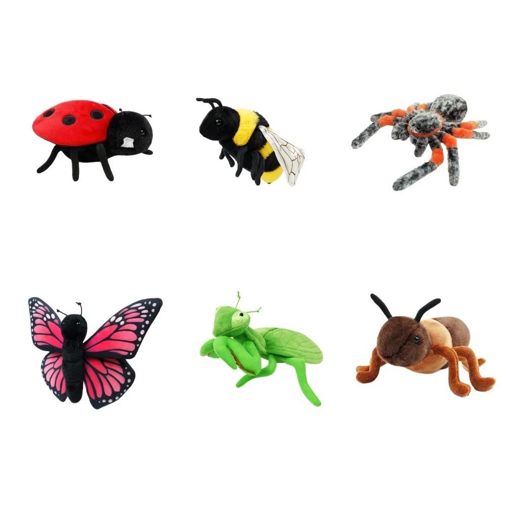 Zarte Süße Insekten Plüschtiere Lustige Lebensechte Spinne Schmetterling Ameise Biene Marienkäfer Gottesanbeterin Puppe Büro Schreibtisch Haustiere Kinder Spiel Requisiten