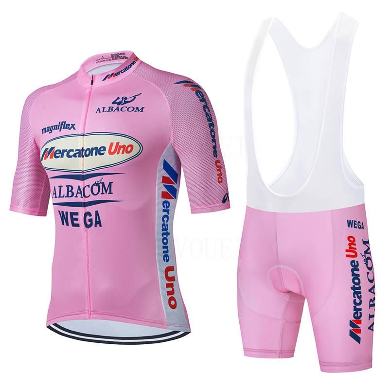 Set Maglia da Ciclismo Estiva Pro Team Nuovo Set Pantaloncini da Bici 19D Magliette da Bicicletta a Manica Corta da Uomo Abbigliamento Maillot