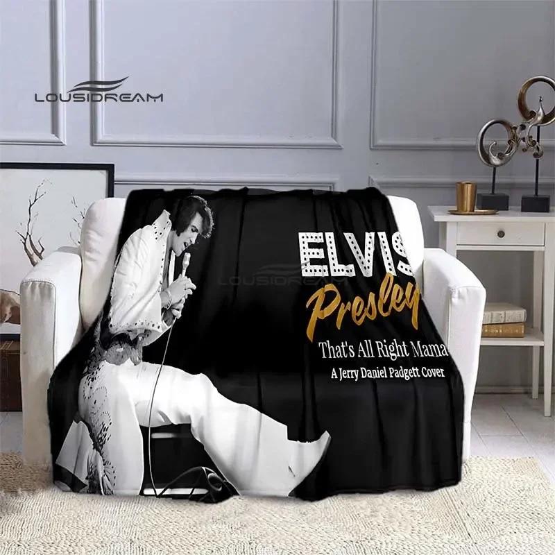 Elvis Throws Blanket 3D Printing Rock Singer Sofa Blanket Adults and Children Bedroom Living Room Decoration Blanket for Bed