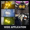 LED Headlight Upgrade Kit with Mount Bracket Car Square Spotlight White Yellow LED Pod Driving Work Light for Motorcycle