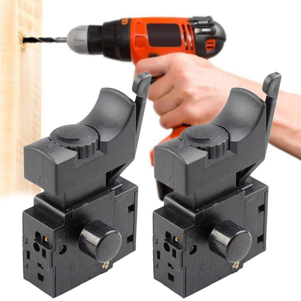 Drehzahlregelschalter Arretierung Elektrowerkzeug Bohrmaschine Drehzahlregelung Auslöserknopfschalter, Schwarz