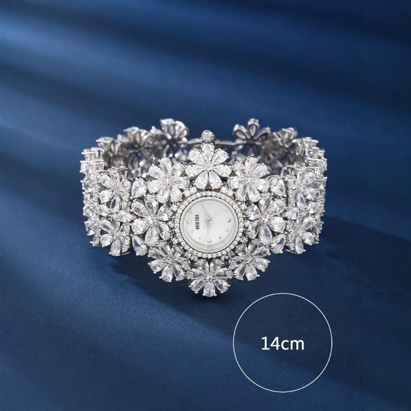 Wedding Language Original Niche Design Exquisite Full of Zircon Gypsy Temperament Watch Female Simple European and American Style