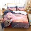 Kawaii Anime Puella Magi Madoka Magica Комплект постельного белья Single Twin Full Queen King Size Комплект постельного белья Adult Kid Bedroom Пододеяльники