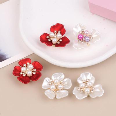 2Pcs Shirt Button Covers Floral Buttons Seamless Sewing Clip Decorative Shirts Dresses  Button Clips Clothing Accessory