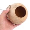 1 ks Přírodní kokosová skořápka Ptačí hnízdo Krmítko pro domácí ptáky Hračka s 6cm otvorem